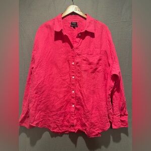 J. Crew Baird McNutt Pink Button Down Linen Shirt